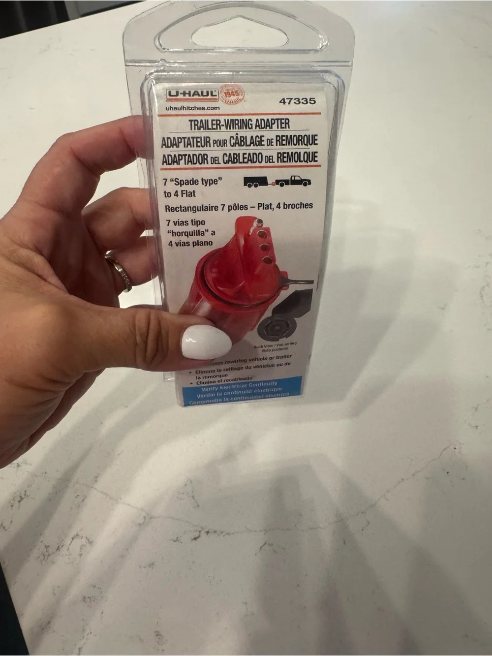 Red Trailer Wiring Adapter (7-to-4 Flat)